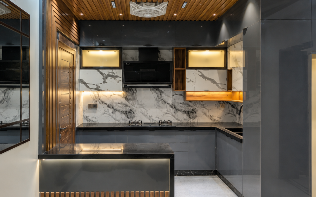 Midnight & Oak Kitchen