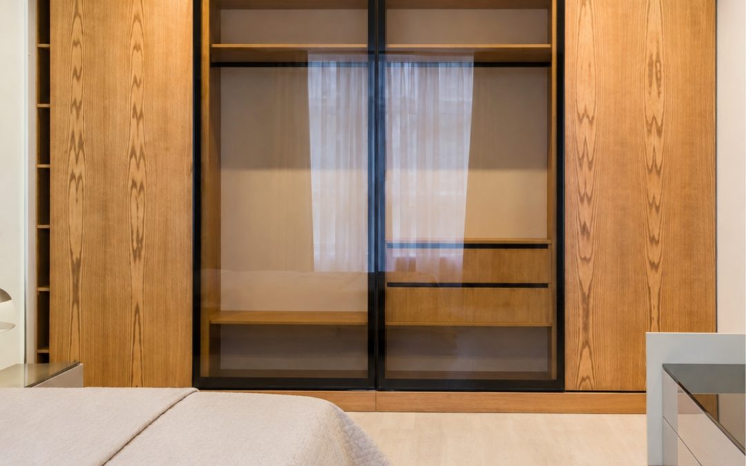 Wood & Glass Wardrobe