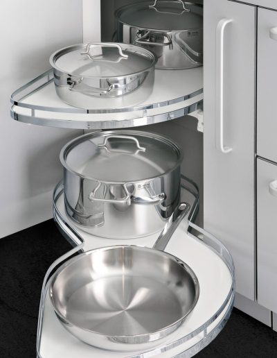 corner stainless steel pull out trays