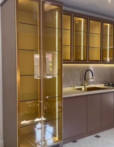 illuminated glass cabinets