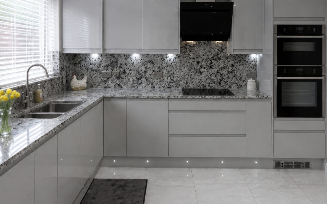 Lucente Grey Curved Kitchen
